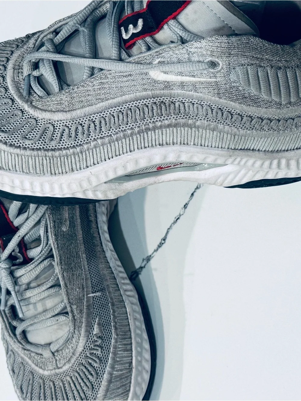 Men's Grey Knit Athletic Sneakers - Casual Comfort